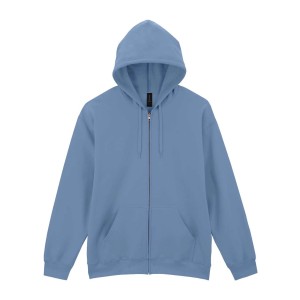 GILDAN SOFTSTYLE cipz�ras kapucnis pol�rpul�ver, Stone Blue