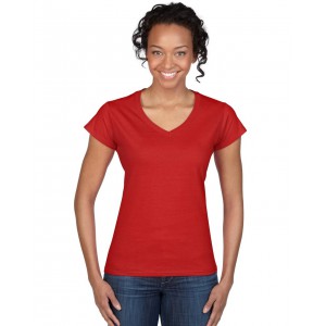 Gildan SoftStyle n�i V-nyak� p�l�, Red