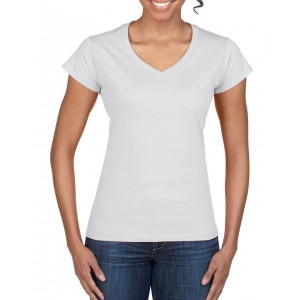 Gildan SoftStyle n�i V-nyak� p�l�, White
