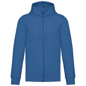Kariban Uniszex kapucnis, cipz�ras pul�ver, Light Royal Blue