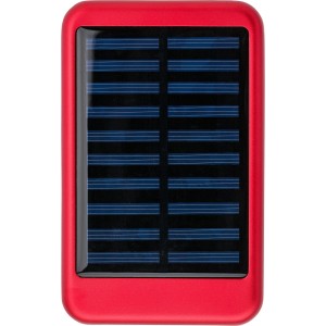 Napelemes powerbank, alum�nium, piros