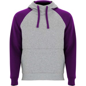 Roly Badet uniszex kapucnis pul�ver, Heather grey, Purple