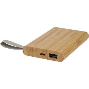 Tulda 5000 mAh bambusz powerbank, nat�r